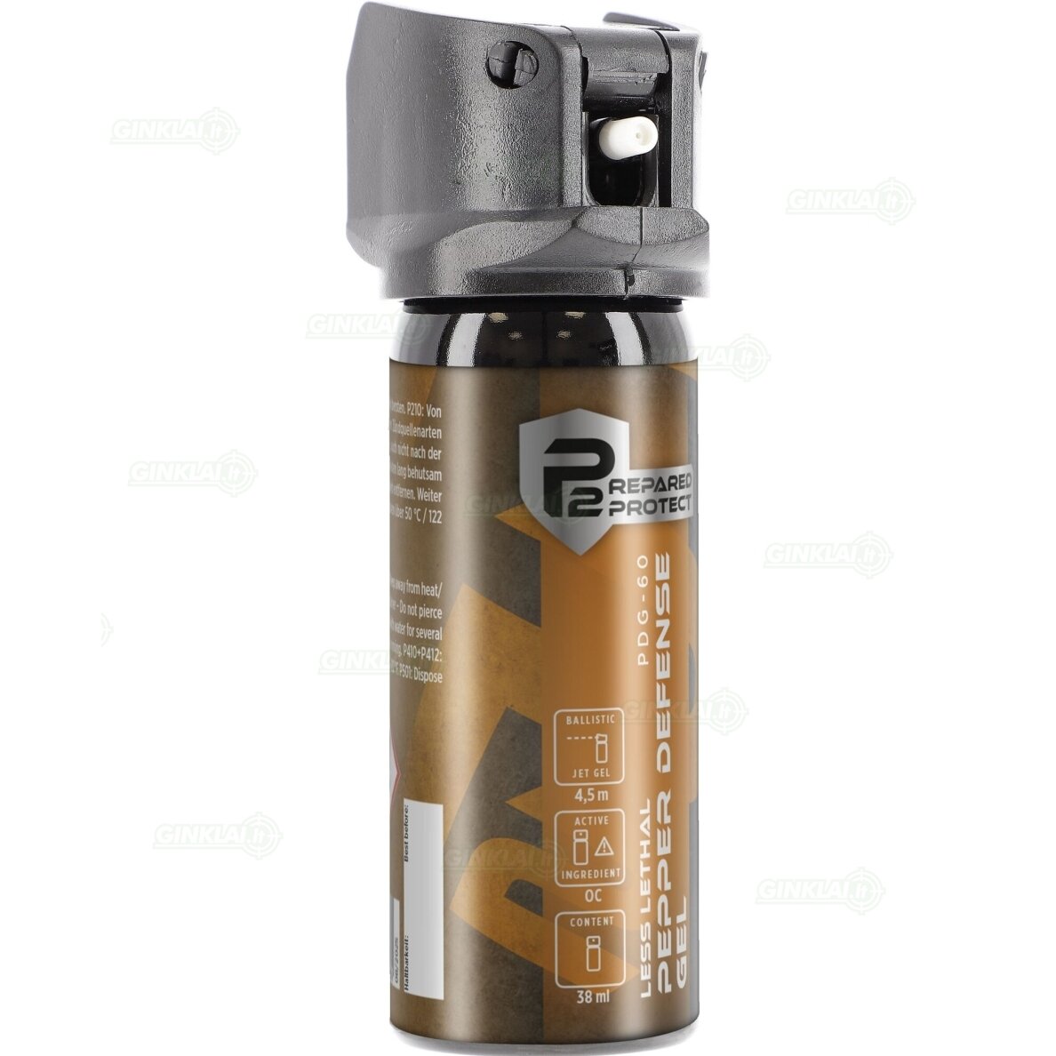 Dujinis balionėlis P2P PDG-60 Pepper Gel 38 ml gelinis čiurkšlė 2 Dujinis balionėlis P2P PDG-60 Pepper Gel 38 ml gelinis čiurkšlė 2