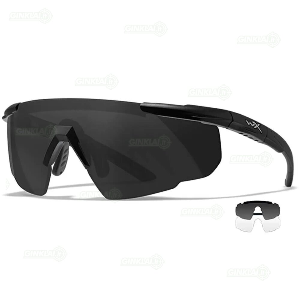 Akiniai Wiley X Saber Advanced Clear, Smoke Grey, Matte Black rėmelis Akiniai Wiley X Saber Advanced Clear, Smoke Grey, Matte Black rėmelis