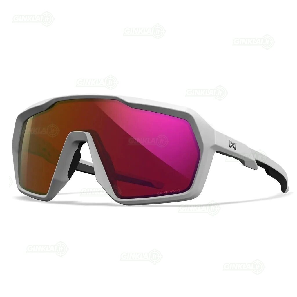 Akiniai Wiley X WX Citadel Captivate Red Mirror Polished White Frame CHCTD06