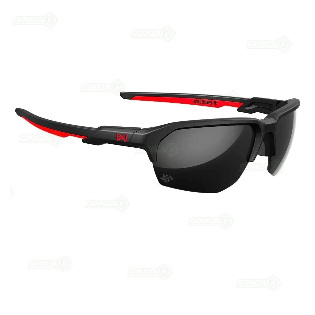 Akiniai Wiley X WX JAKL Captivate Black Mirror Matte Black/Red Frame (American Sniper) CHJKL15 1