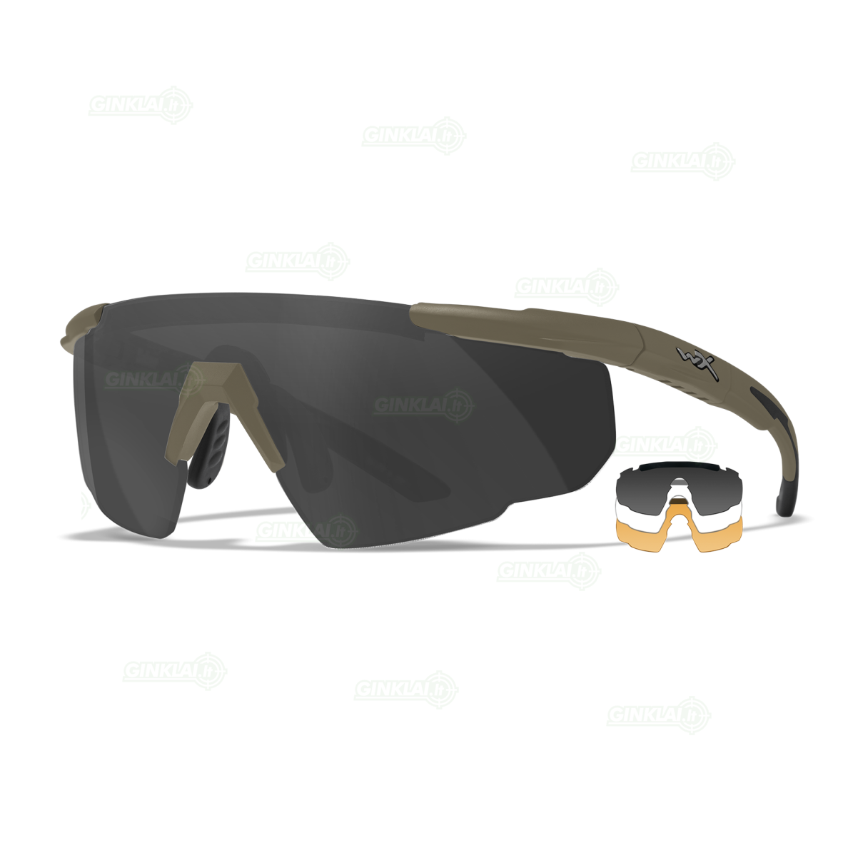 Akiniai Wiley X Vapor Comm 2.5 Clear, Smoke Grey, Light Rust, Matte Tan Akiniai Wiley X Vapor Comm 2.5 Clear, Smoke Grey, Light Rust, Matte Tan