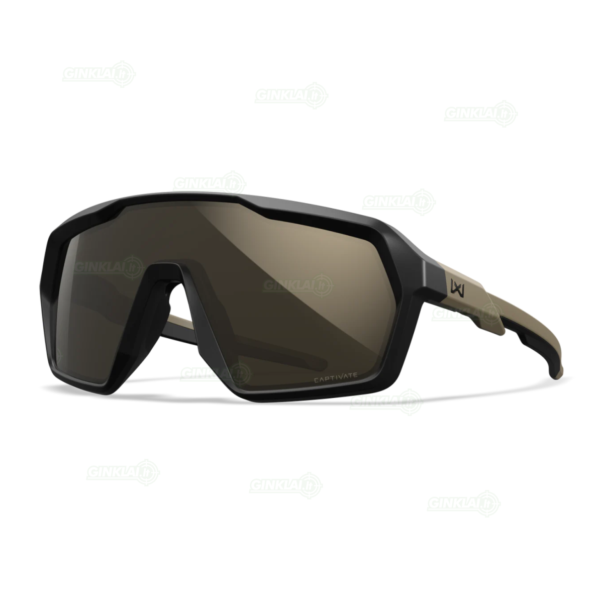 Akiniai Wiley X Citadel, Lenses Captivate Tungsten Mirror, Frame Matte Black Tan