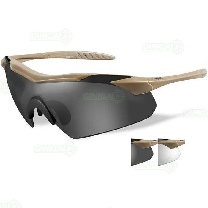 Akiniai Wiley X Vapor 2.5 Clear, Smoke Grey, Light Tan rėmelis Akiniai Wiley X Vapor 2.5 Clear, Smoke Grey, Light Tan rėmelis