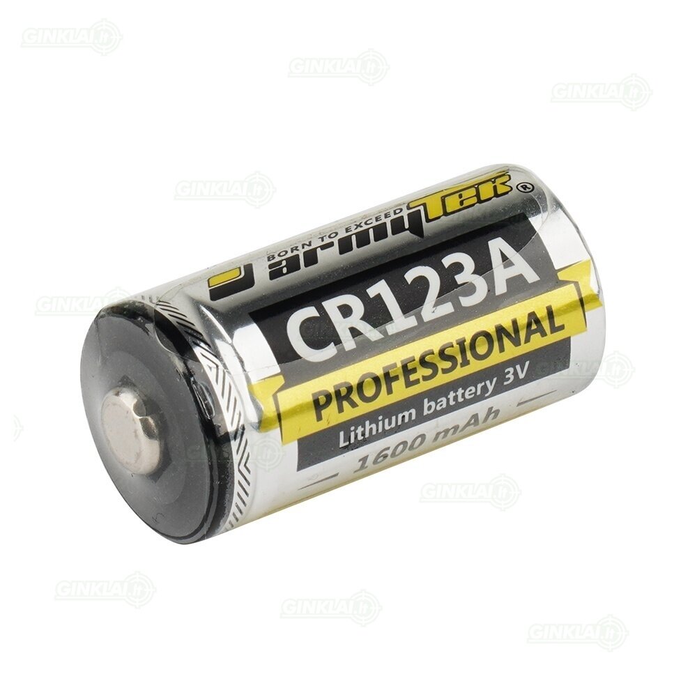 Armytek Ličio baterija CR123A 3V 1600 mAh, Neįkraunama Armytek Ličio baterija CR123A 3V 1600 mAh, Neįkraunama