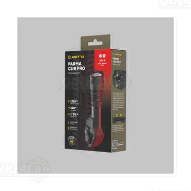 Armytek prožektorius Parma C2IR Pro 1250 lm White 940 nm IR  1