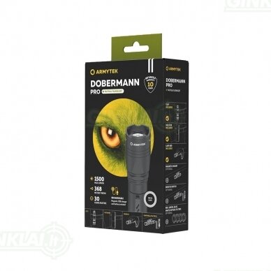 Armytek prožektorius Dobermann Pro Magnet USB 1500 lm