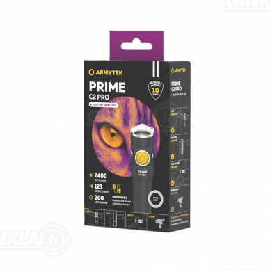 Armytek prožektorius Prime C2 Pro Magnet White 2400 lm 2 Armytek prožektorius Prime C2 Pro Magnet White 2400 lm 2