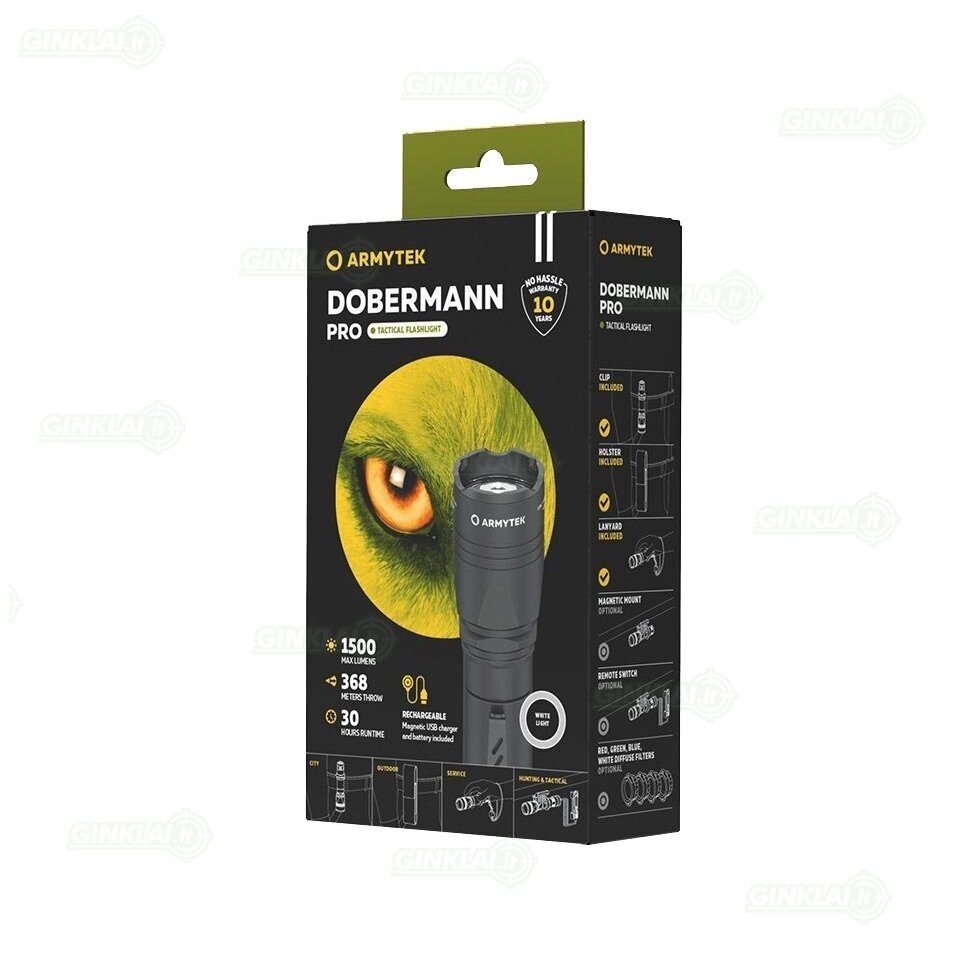 Armytek prožektorius Dobermann Pro Magnet USB 1500 lm 2