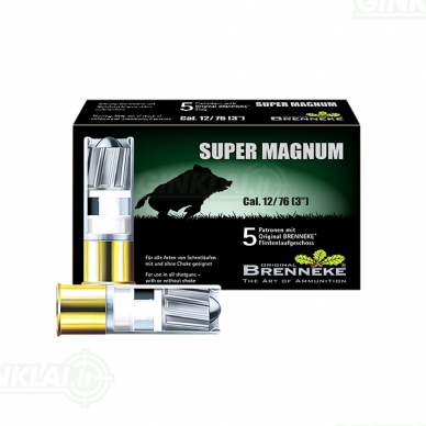 Brenneke 12x76 kulka SuperMagnum 39g 5 vnt. Brenneke 12x76 kulka SuperMagnum 39g 5 vnt.