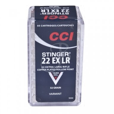 CCI 22LR Stinger 22EX LR 2,07 g, 50 vnt.