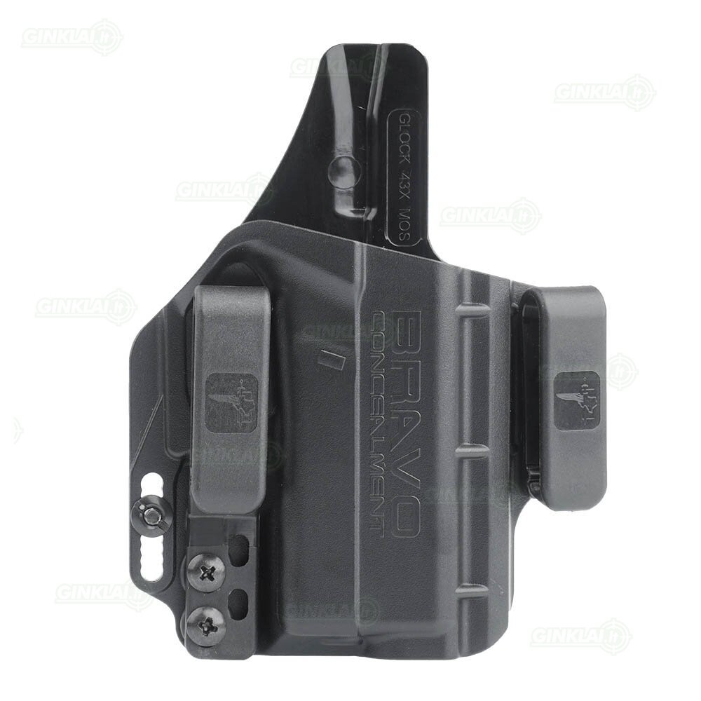 Dėklas pistoletui Bravo Concealment IWB Holster for Glock 43, 43X, 43X MOS Dėklas pistoletui Bravo Concealment IWB Holster for Glock 43, 43X, 43X MOS