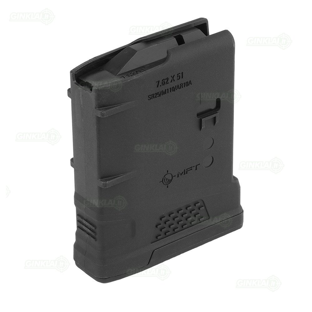Dėtuvė MFT Polymer Magazine Extreme Duty 7.62x51/.308 10 Rounds Black 10EXD762x51-BL