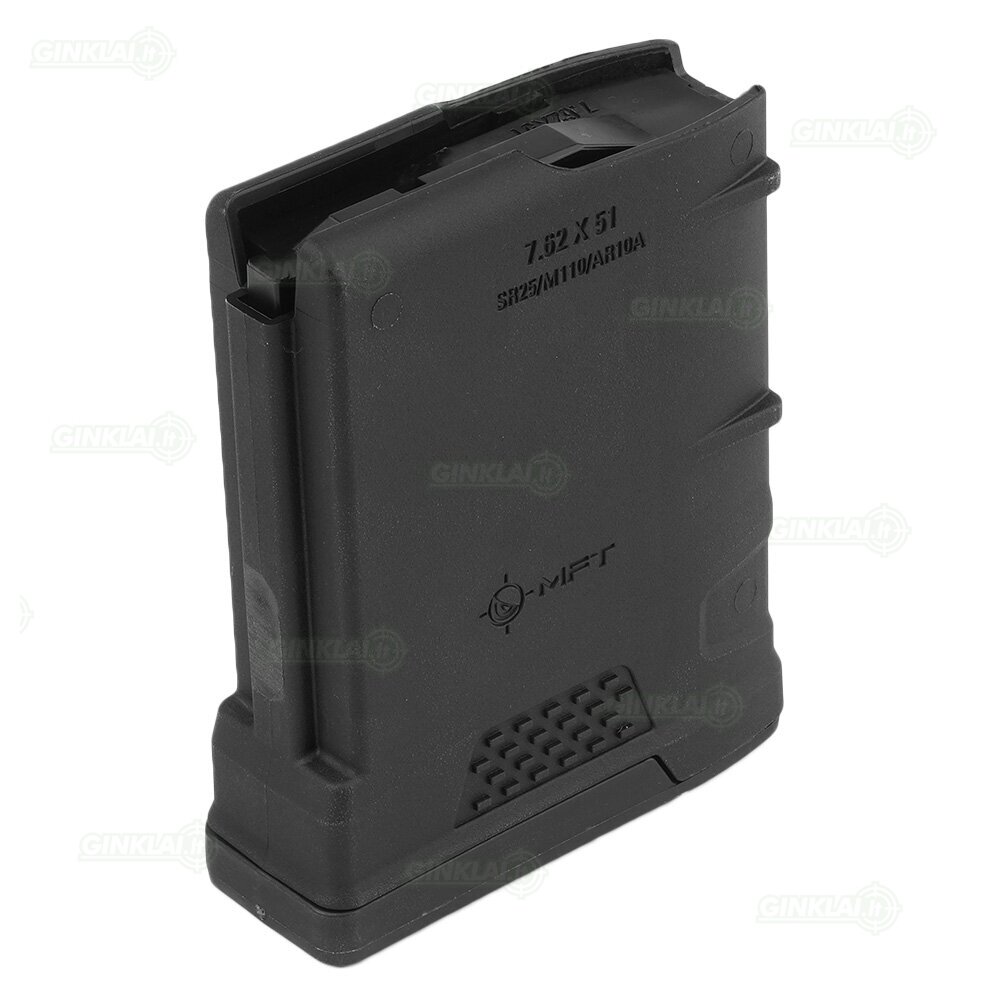 Dėtuvė MFT Polymer Magazine Extreme Duty 7.62x51/.308 10 Rounds Black 10EXD762x51-BL 1 Dėtuvė MFT Polymer Magazine Extreme Duty 7.62x51/.308 10 Rounds Black 10EXD762x51-BL 1
