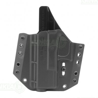 Dėklas pistoletui Bravo Concealment OWB Holster for Glock 19, 23, 32, 45 Kairiarankiui Dėklas pistoletui Bravo Concealment OWB Holster for Glock 19, 23, 32, 45 Kairiarankiui