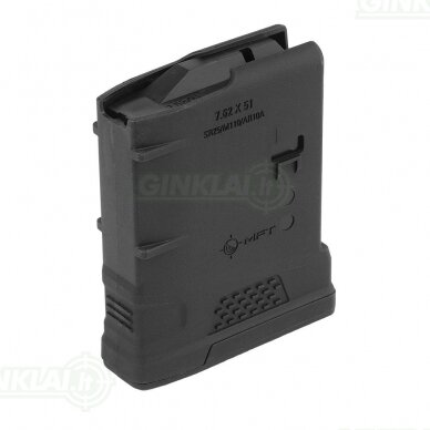 Dėtuvė MFT Polymer Magazine Extreme Duty 7.62x51/.308 10 Rounds Black 10EXD762x51-BL Dėtuvė MFT Polymer Magazine Extreme Duty 7.62x51/.308 10 Rounds Black 10EXD762x51-BL