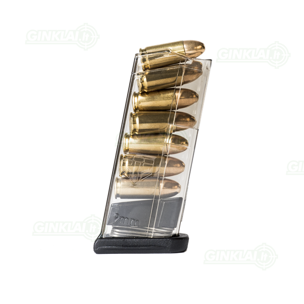 Dėtuvė Glock 43 ETS Polymer, Clear 7 rd 9x19 GLK-43 Dėtuvė Glock 43 ETS Polymer, Clear 7 rd 9x19 GLK-43
