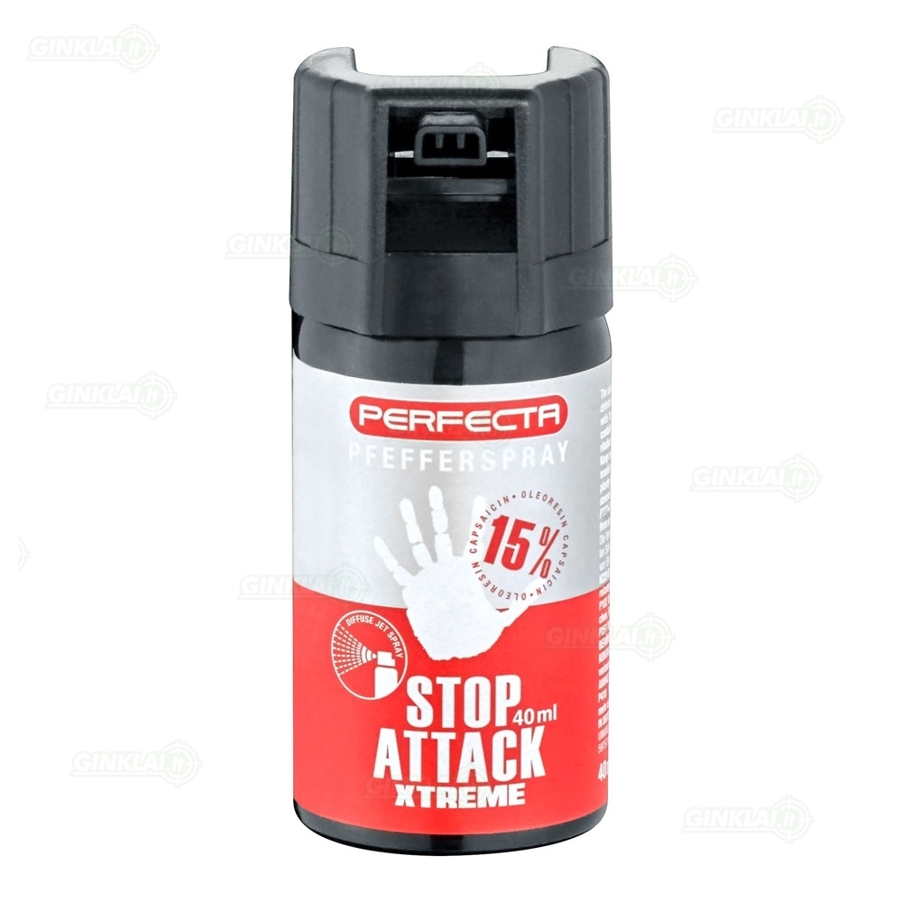 Dujinis balionėlis Perfecta Stop Attack XTREME 40 ml Dujinis balionėlis Perfecta Stop Attack XTREME 40 ml