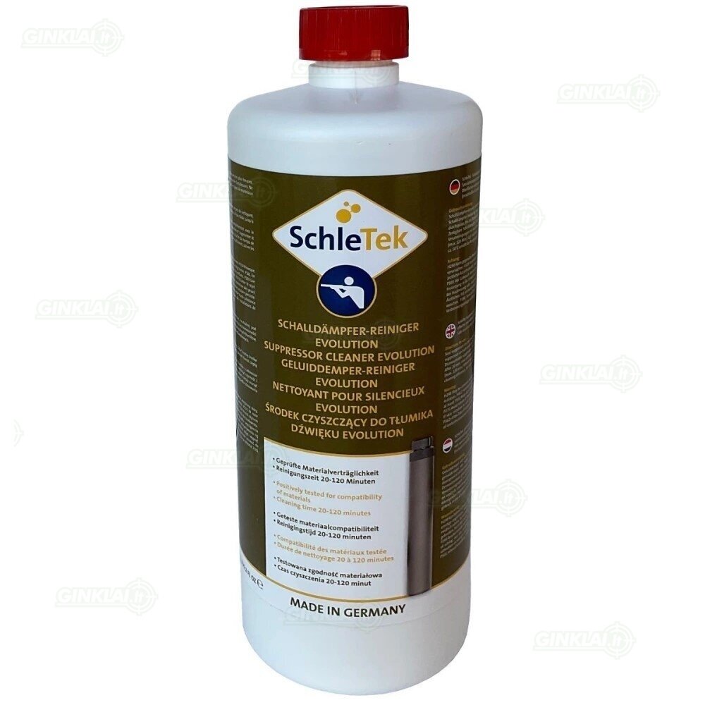 Duslintuvų ir kompensatorių valiklis SchleTek Suppressor Cleaner Evolution 1000ml Duslintuvų ir kompensatorių valiklis SchleTek Suppressor Cleaner Evolution 1000ml