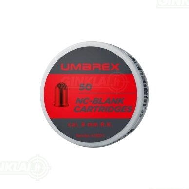 Dujiniai šaudmenys 9 kal. Garsiniai Revolveriui Umarex Blank Cartridges 50 vnt.