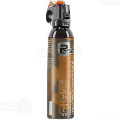 Dujinis balionėlis P2P PDG-380 Pepper Gel 150 ml čiurkšlė 3 Dujinis balionėlis P2P PDG-380 Pepper Gel 150 ml čiurkšlė 3