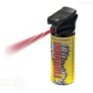 Dujinis balionėlis su žibintuvėliu ESP Police Tornado 50 ml Spray Flashlight SFL-01-50 Dujinis balionėlis su žibintuvėliu ESP Police Tornado 50 ml Spray Flashlight SFL-01-50