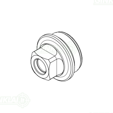 Adapteris duslintuvui B&T PRINT-X HUB 1-3/8"x24, DM 1/2x28 UNEF Adapteris duslintuvui B&T PRINT-X HUB 1-3/8"x24, DM 1/2x28 UNEF