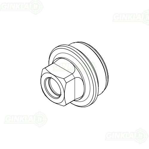 Adapteris duslintuvui B&T PRINT-X HUB 1-3/8"x24, DM 1/2x28 UNEF
