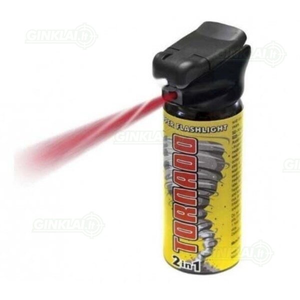 Dujinis balionėlis su žibintuvėliu ESP Police Tornado 50 ml Spray Flashlight SFL-01-50 Dujinis balionėlis su žibintuvėliu ESP Police Tornado 50 ml Spray Flashlight SFL-01-50