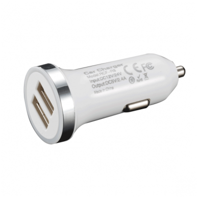 Dviejų jungčių automobilinis USB pakrovėjas Dviejų jungčių automobilinis USB pakrovėjas