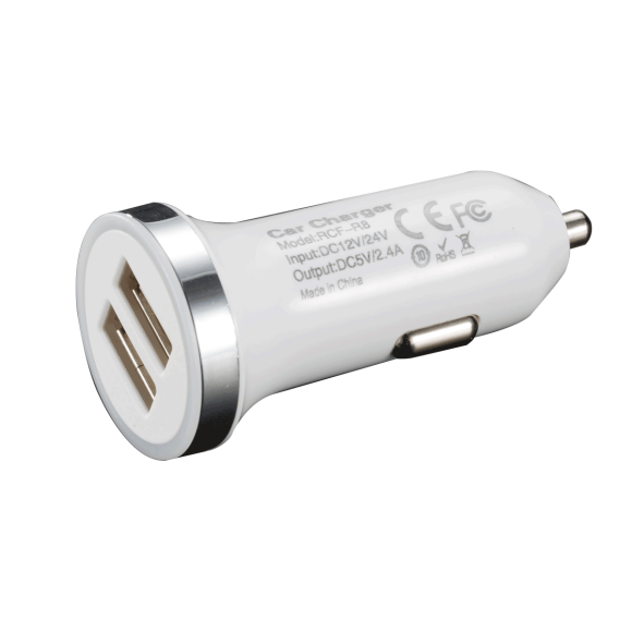Dviejų jungčių automobilinis USB pakrovėjas Dviejų jungčių automobilinis USB pakrovėjas