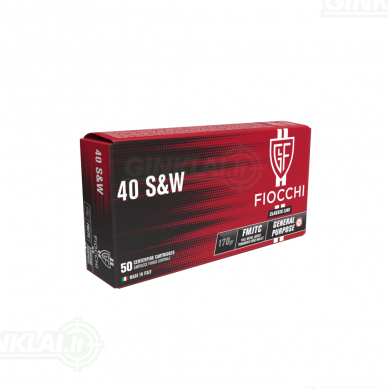 Fiocchi .40 S&W 170 gr. FMJTC, 50 vnt. Fiocchi .40 S&W 170 gr. FMJTC, 50 vnt.