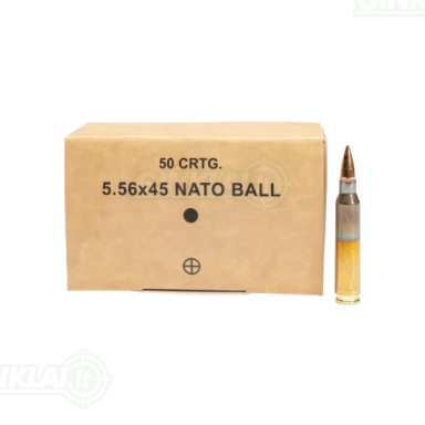 GGG 5,56x45mm (SS109) NATO BALL, 62gr/4,00g 50 vnt. GGG 5,56x45mm (SS109) NATO BALL, 62gr/4,00g 50 vnt.