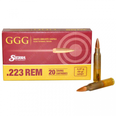 GGG .223 Rem. HPBT 69gr/4,47g 20 vnt. GGG .223 Rem. HPBT 69gr/4,47g 20 vnt.