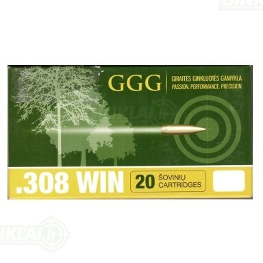 GGG .308 Win. HPBT 168gr/10,9g 20 vnt. GGG .308 Win. HPBT 168gr/10,9g 20 vnt.