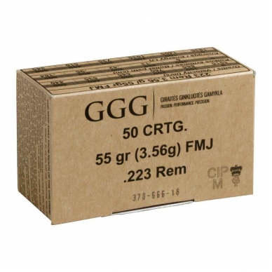 GGG .223 Rem. FMJ 55gr/3,56g 50 vnt.