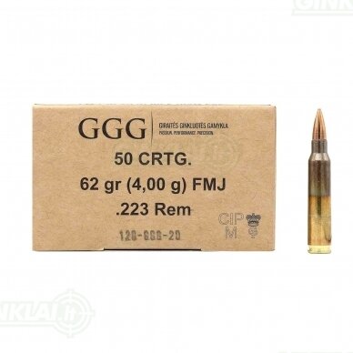 GGG .223 Rem. FMJ 62gr/4,00g 50 vnt.