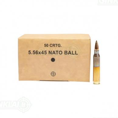 GGG 5,56x45mm (SS109) NATO BALL, 62gr/4,00g 50 vnt. GGG 5,56x45mm (SS109) NATO BALL, 62gr/4,00g 50 vnt.