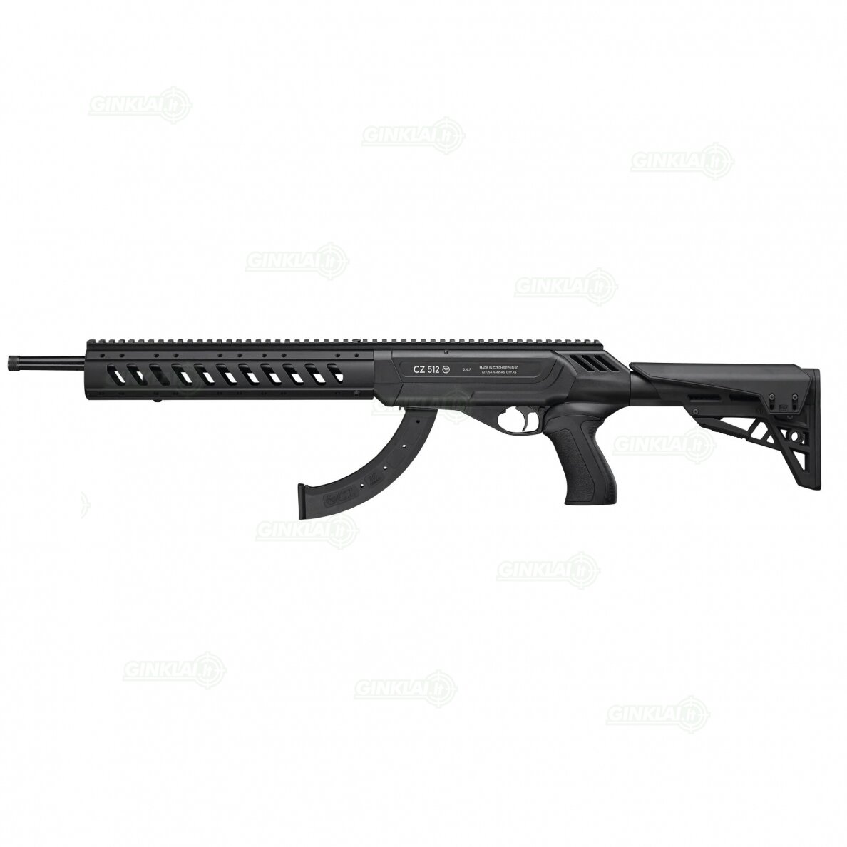 Graižtvinis šautuvas CZ 512 Tactical 16", .22 LR Graižtvinis šautuvas CZ 512 Tactical 16", .22 LR
