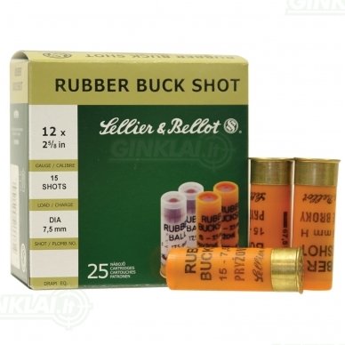 Guminiai šoviniai S&B 12x67,5 RB 7,5 mm Guminiai šoviniai S&B 12x67,5 RB 7,5 mm