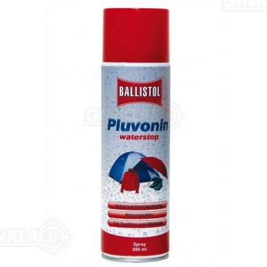 Impregnantas rūbams Ballistol Pluvonin 500ml purškiamas