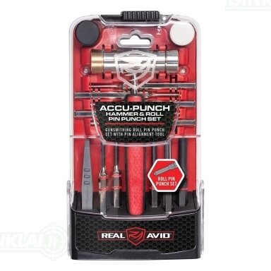 Kaiščių išmušėjai Real Avid Accu-Punch™ Hammer & Roll Pin Punch Set - AVHPS-RP