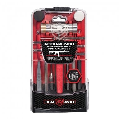 Kaiščių išmušėjai Real Avid Accu Punch Hammer & AR-15 Pin Punch Set AVHPS-AR