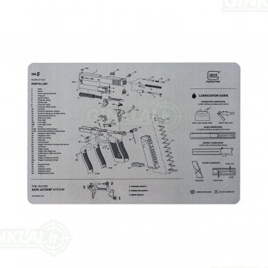 Kilimėlis Glock 17 Gen5 Tekmat 425x277 mm Kilimėlis Glock 17 Gen5 Tekmat 425x277 mm