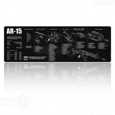 Kilimėlis TekMat Gun Cleaning Mat AR-15 30x91cm Black TEK-R36-AR15