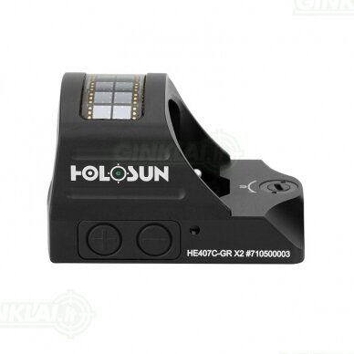 Kolimatorinis taikiklis Holosun HE407C-GR X2 Green Dot 4 Kolimatorinis taikiklis Holosun HE407C-GR X2 Green Dot 4