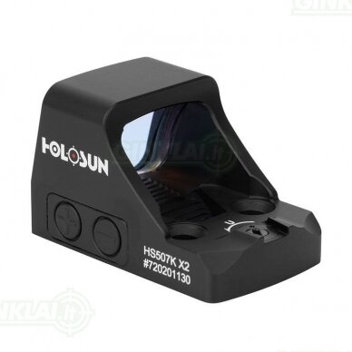 Kolimatorinis taikiklis Holosun HS507K X2 Open Reflex SubCompact Pistol Sight 4 Kolimatorinis taikiklis Holosun HS507K X2 Open Reflex SubCompact Pistol Sight 4