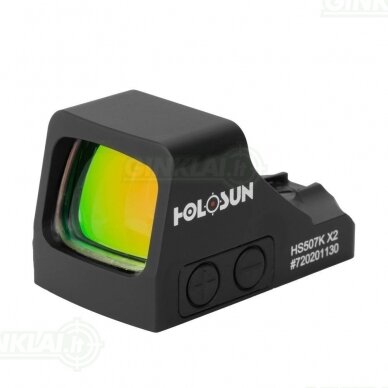 Kolimatorinis taikiklis Holosun HS507K-GR X2 Open Reflex SubCompact Pistol Sight Green 6 Kolimatorinis taikiklis Holosun HS507K-GR X2 Open Reflex SubCompact Pistol Sight Green 6