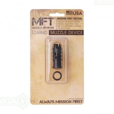 Kompensatorius MFT EvolV 3 Prong Ported Muzzle Brake .223-5.56 3