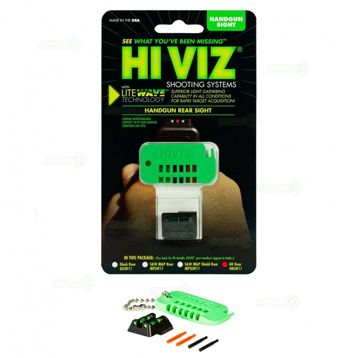 Taikiklis Heckler & Koch HIVIZ LiteWave Rear Sight 3 Taikiklis Heckler & Koch HIVIZ LiteWave Rear Sight 3