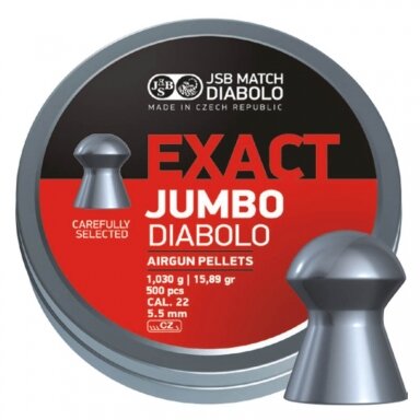 Kulkelės JSB Diabolo JUMBO Exact 5,52 mm 500 vnt.